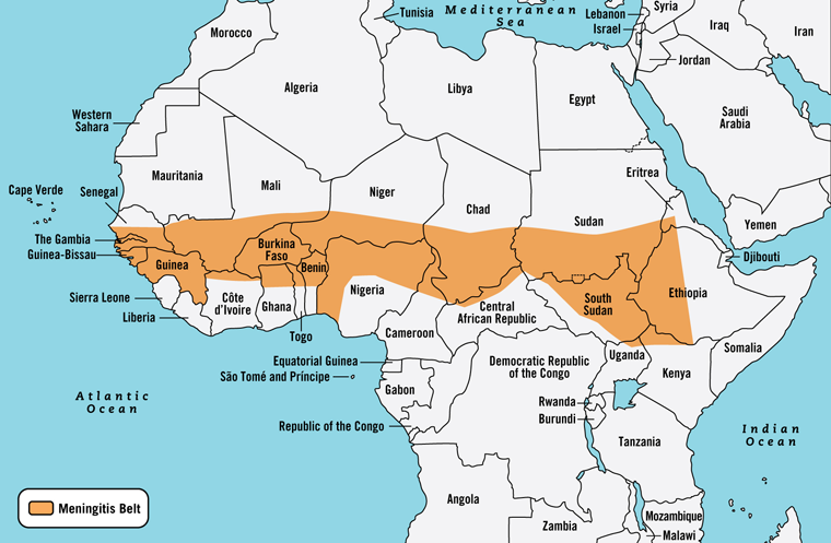 meningitis belt africa map Biological Health Hazard – Fatal Meningitis Epidemic (Update 2017/31/05): Africa, Nigeria | Head ...